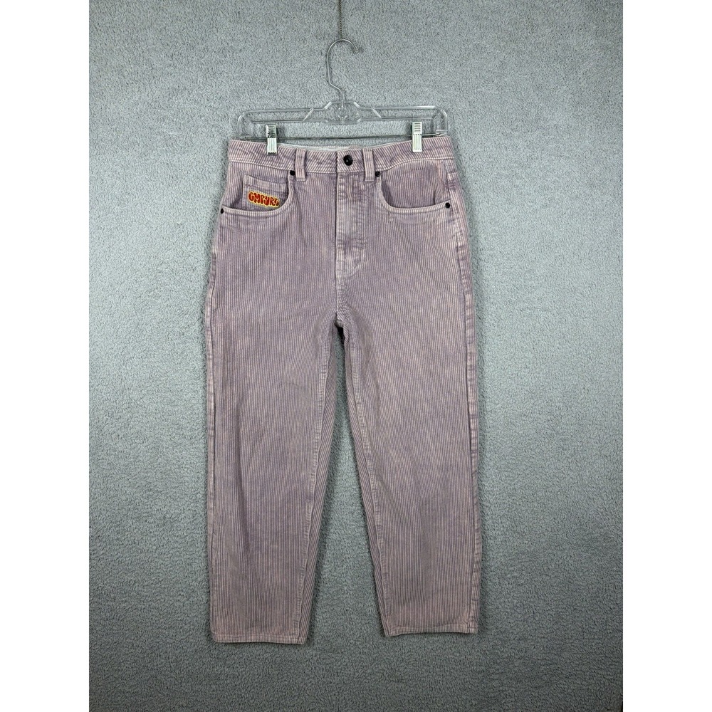 Empyre Pants Mens 28x27 Pink‎ Chino Corduroy Relaxed Straight Baggy Skater Logo